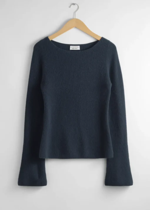 Pull En Cachemire à Manches Cloche