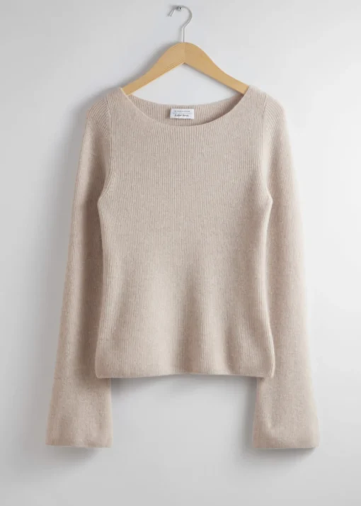 Pull En Cachemire à Manches Cloche