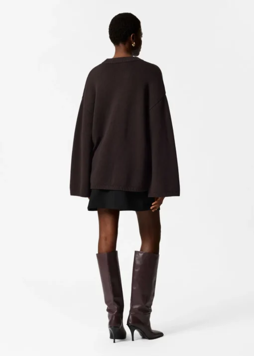 Pull En Laine Mérinos à Boutons