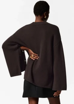 Pull En Laine Mérinos à Boutons