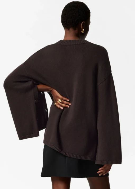 Pull En Laine Mérinos à Boutons