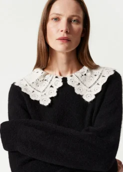 Pull En Maille à Col Crocheté