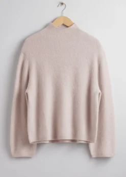 Pull En Maille à Col Montant