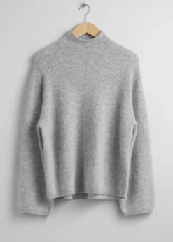 Pull En Maille à Col Montant