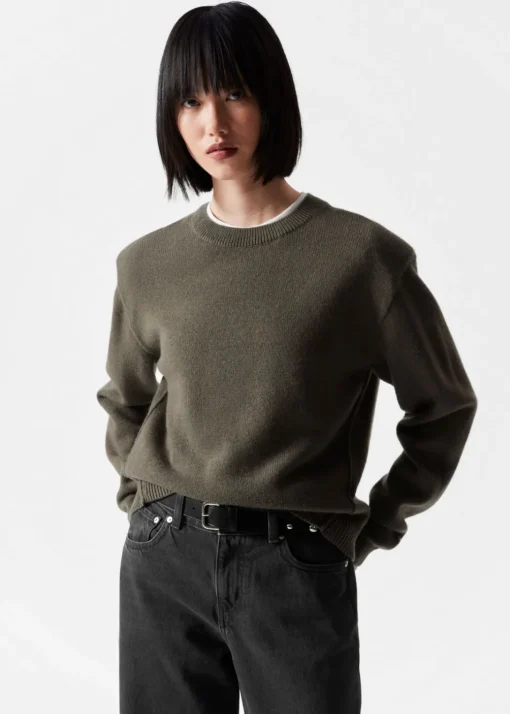 Pull En Mérinos à épaulettes Rembourrées