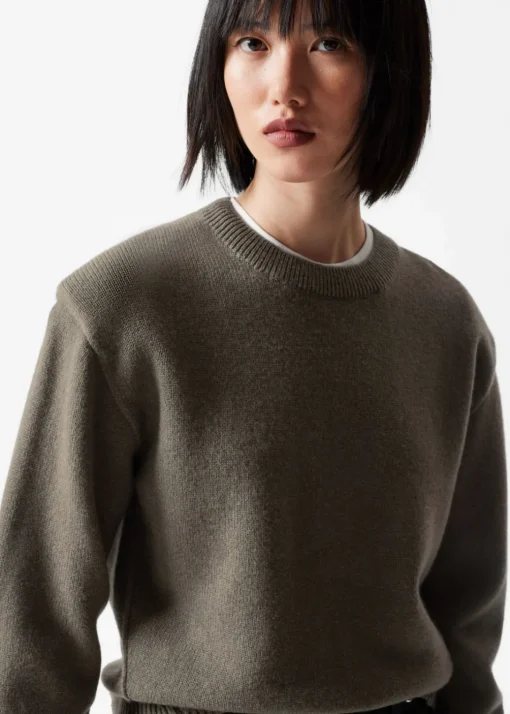 Pull En Mérinos à épaulettes Rembourrées