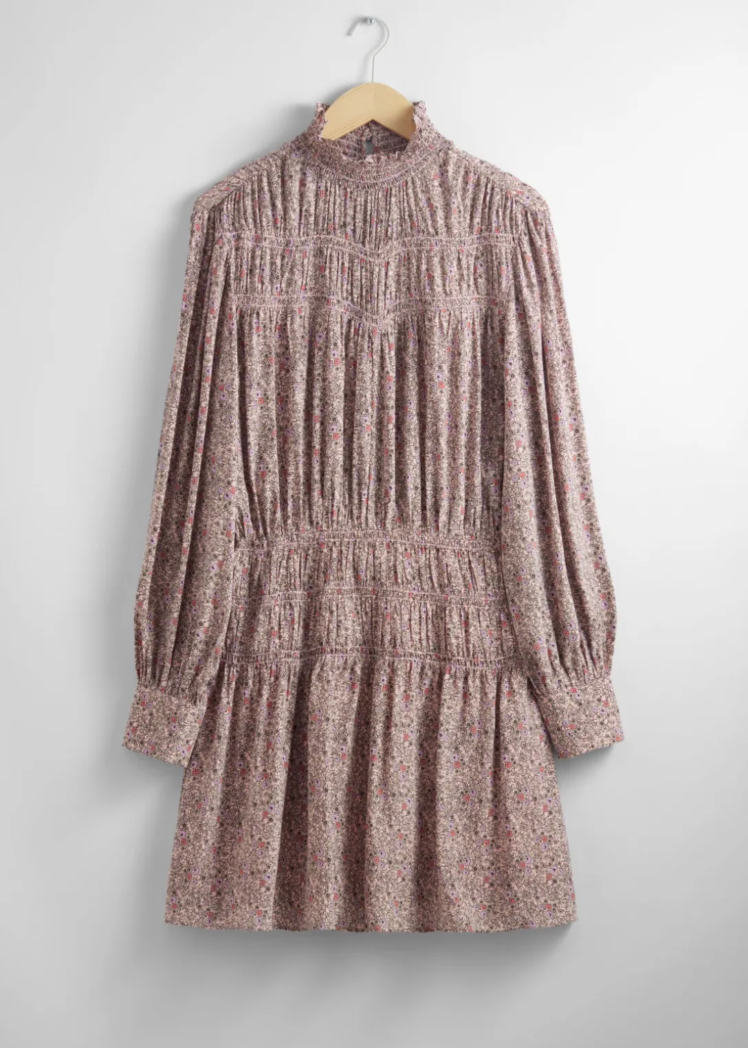 Robe Courte à Encolure à Smocks