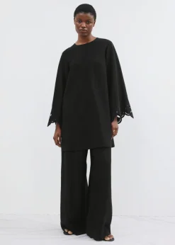 Robe Courte à Manches Larges
