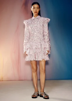 Robe Courte à Volants Sur Plusieurs Niveaux