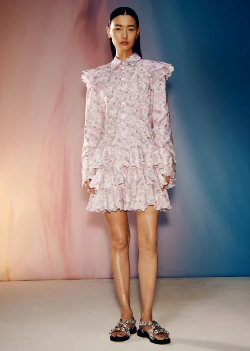 Robe Courte à Volants Sur Plusieurs Niveaux