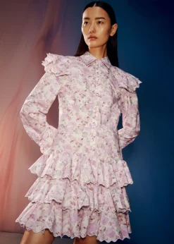 Robe Courte à Volants Sur Plusieurs Niveaux
