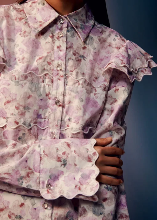 Robe Courte à Volants Sur Plusieurs Niveaux