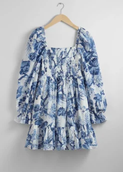 Robe Courte Smockée