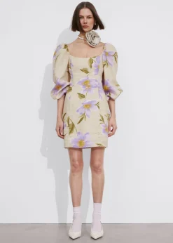 Robe Courte Trapèze En Lin