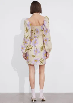 Robe Courte Trapèze En Lin