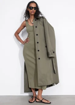 Robe Débardeur Midi En Maille Côtelée