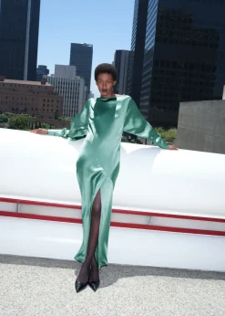 Robe Longue En Satin