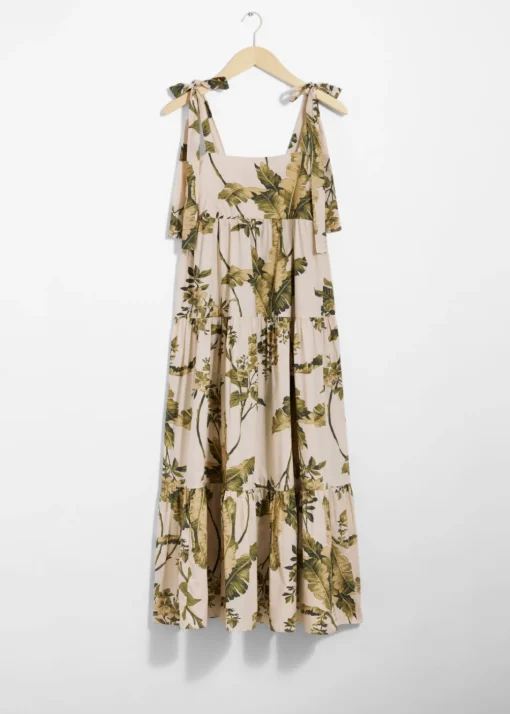 Robe Midi à Plusieurs Niveaux Avec Liens à Nouer