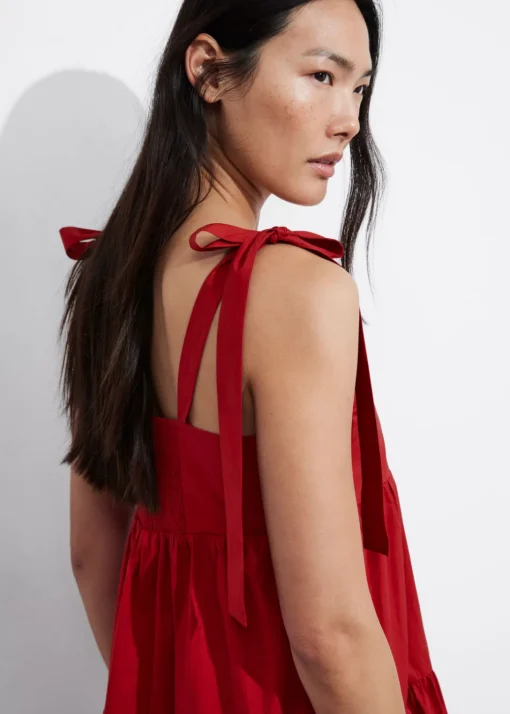 Robe Midi à Plusieurs Niveaux Avec Liens à Nouer