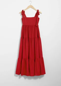 Robe Midi à Plusieurs Niveaux Avec Liens à Nouer