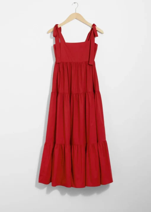 Robe Midi à Plusieurs Niveaux Avec Liens à Nouer