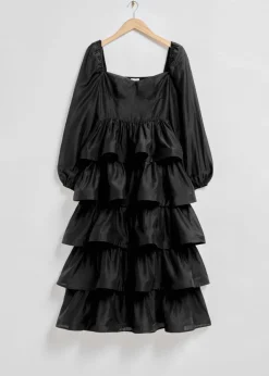 Robe Midi à Volants