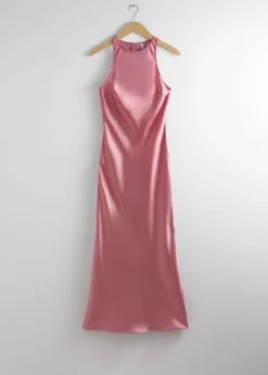 Robe Midi Ajustée En Satin