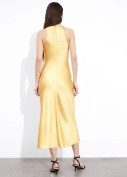 Robe Midi Ajustée En Satin
