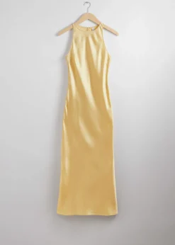 Robe Midi Ajustée En Satin