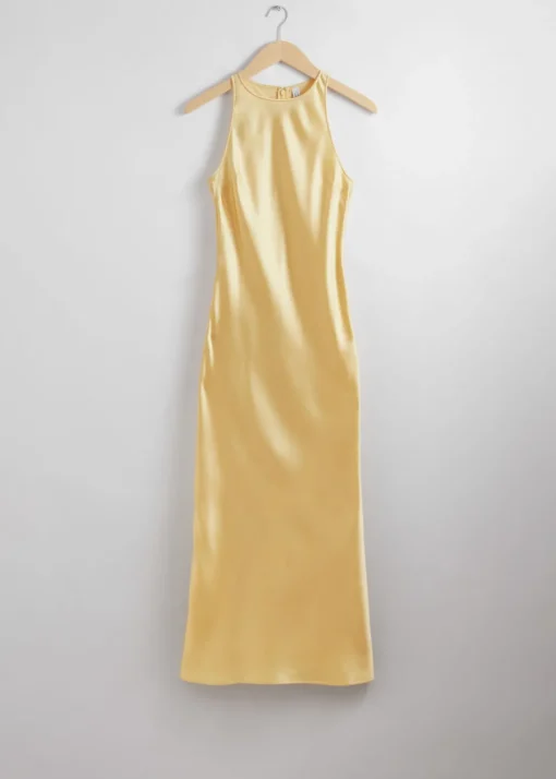 Robe Midi Ajustée En Satin
