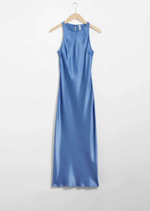 Robe Midi Ajustée En Satin