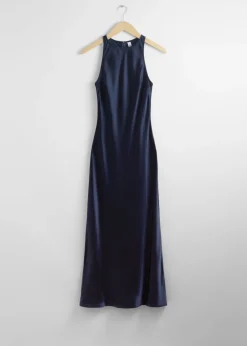Robe Midi Ajustée En Satin