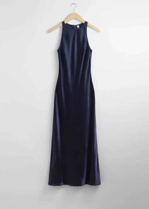 Robe Midi Ajustée En Satin