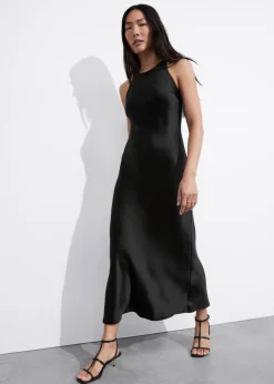 Robe Midi Ajustée En Satin