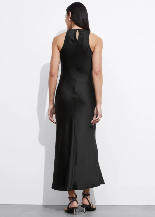 Robe Midi Ajustée En Satin