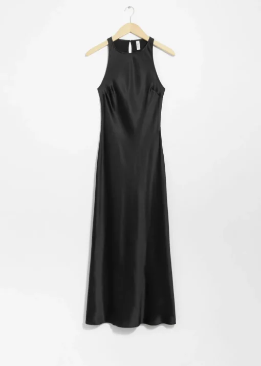 Robe Midi Ajustée En Satin