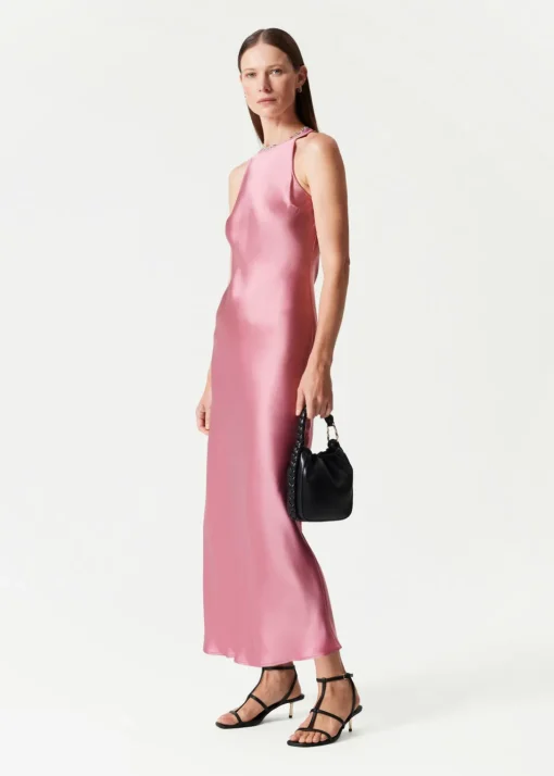 Robe Midi Ajustée En Satin
