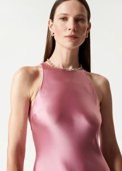 Robe Midi Ajustée En Satin