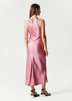 Robe Midi Ajustée En Satin