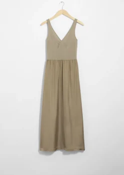 Robe Midi Bicolore Sans Manches