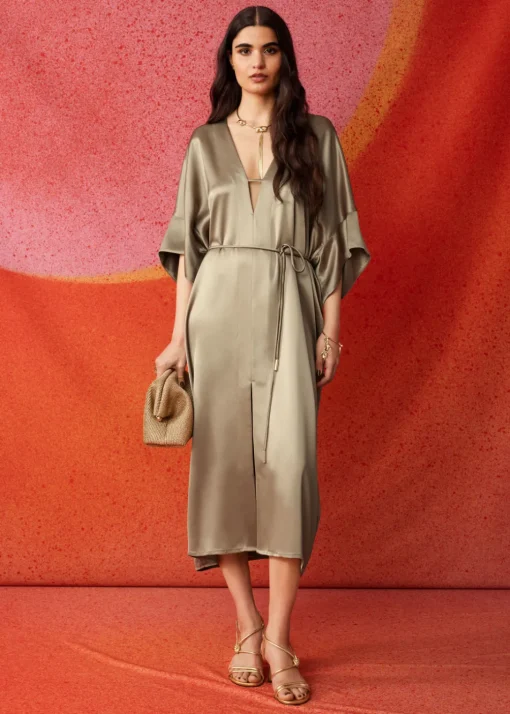 Robe Midi Ceinturée Décontractée