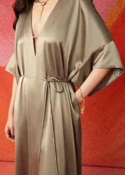 Robe Midi Ceinturée Décontractée