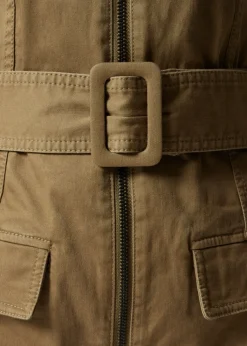 Robe Midi Ceinturée De Style Utilitaire