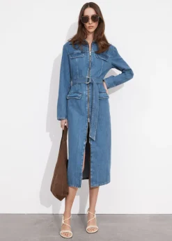 Robe Midi Ceinturée De Style Utilitaire