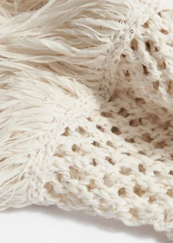 Robe Midi Crochetée à Franges