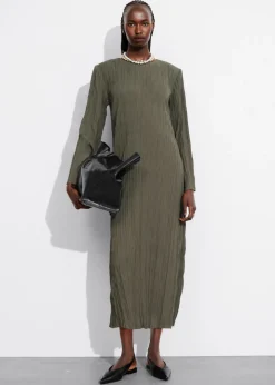 Robe Midi Effet Froissé