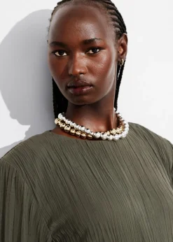 Robe Midi Effet Froissé