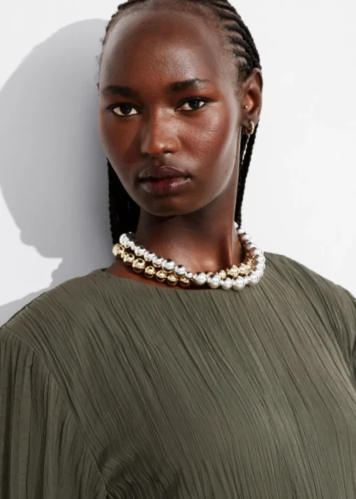 Robe Midi Effet Froissé