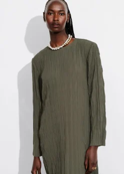 Robe Midi Effet Froissé