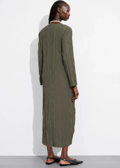 Robe Midi Effet Froissé